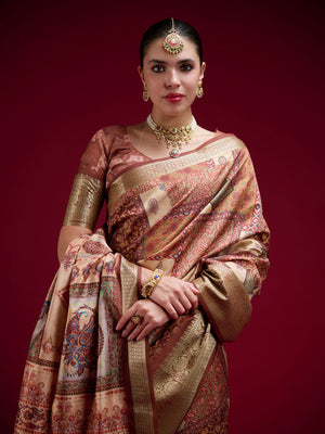 Dola Handloom Banarasi Silk Saree With Blouse Piece