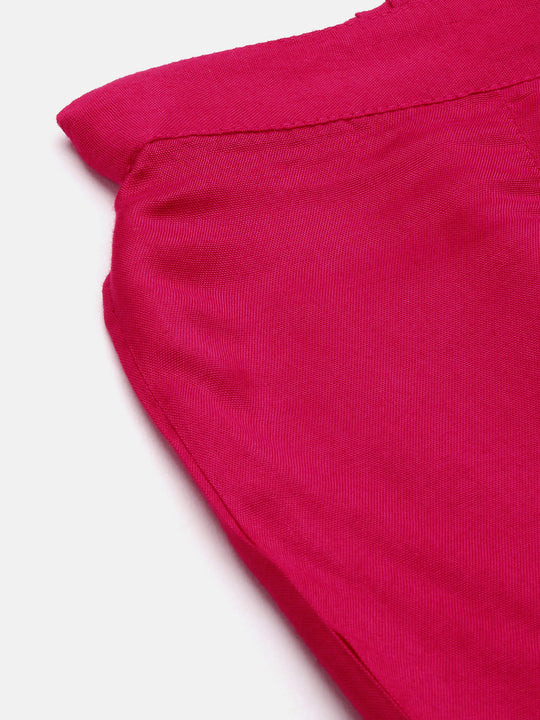 V-Neck  solid Kurta With Trouser