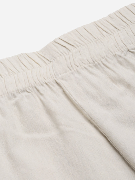 Round Neck Straight Kurta with Trousers & Dupatta