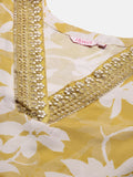 Women Floral Printed Regular Sequinned Kurta with Trousers