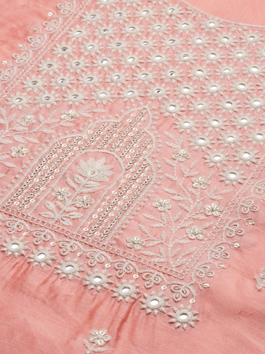 Ethnic Motifs Embroidered Thread Work Straight Kurta with Trousers & Dupatta