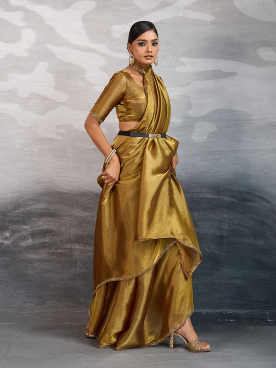 Burberry Chiffon Beads & Cutdana Applique Lace-Work