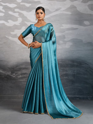 Burberry Chiffon Beads & Cutdana Applique Lace-Work