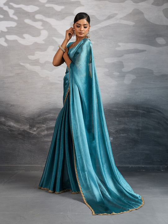 Burberry Chiffon Beads & Cutdana Applique Lace-Work