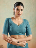 Matt Georgette With Ceramic-Inspired Lace Work