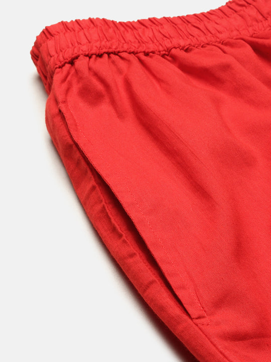 V-Neck Floral Printed Empire Pure Cotton A-Line Kurta with Trousers & Dupatta