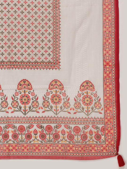 Embellished Ethnic Motifs Printed Tie Up Kurta with Pants And Printed Dupatt