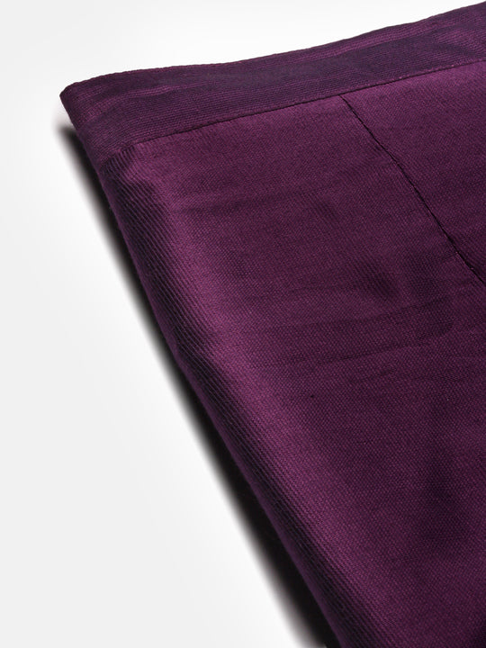 Floral Printed V-Neck Three-Quarter Sleeves Kurta with Trousers & With Dupatta