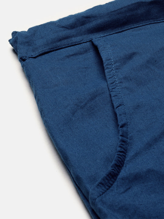 Floral Printed Round Neck Three-Quarter Sleeves Cotton Kurta with Trousers & Dupatta