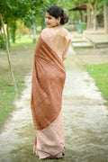 Tussar Silk Saree Featuring Beautiful Checks Printed Saree
