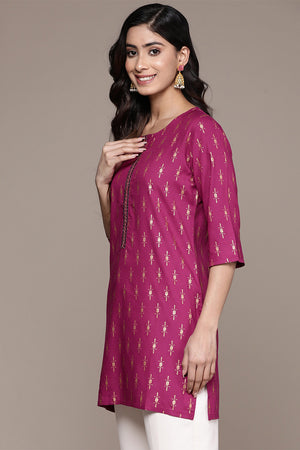 Women's Magenta Straight Kurti