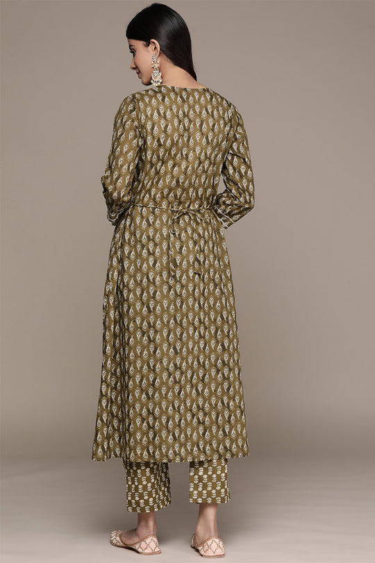 Women's Green Kurta Suit Set