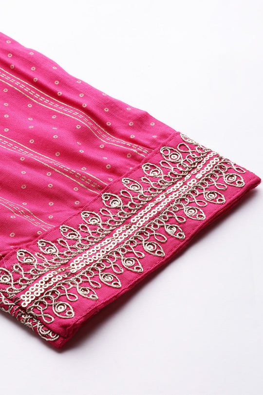 Women Pink Ethnic Kurta Set