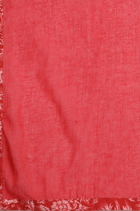 Women Red Floral Kurta Set