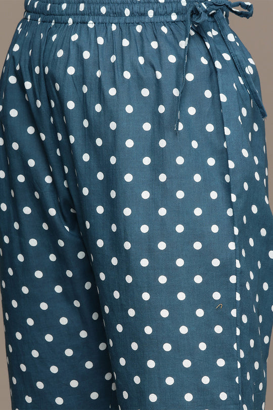 Women's Teal Ethnic Kurta Suit Set