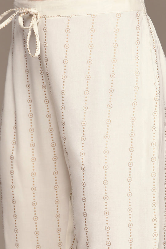 Women's Off-White  Ethnic Kurta Suit Set