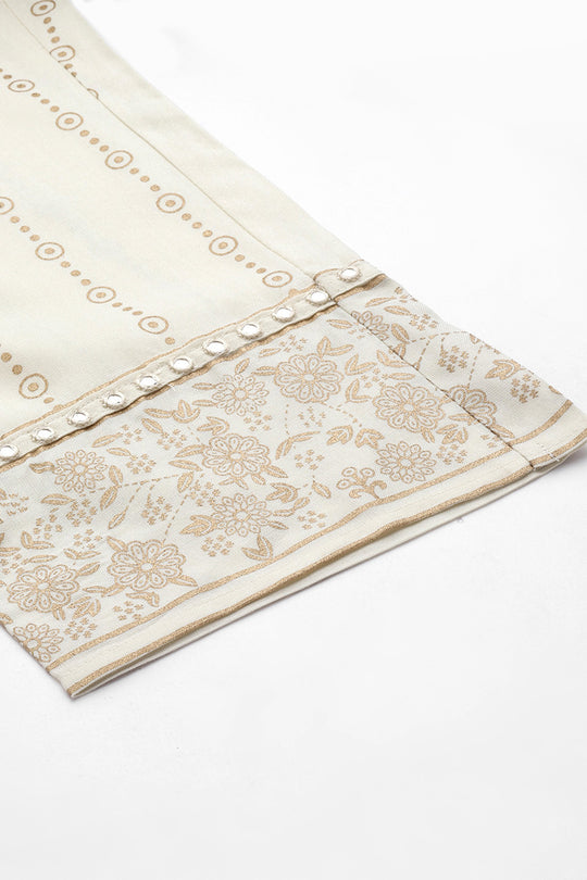 Women's Off-White  Ethnic Kurta Suit Set