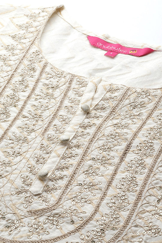 Women's Off White Ethnic Kurta Set