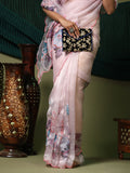 Off White Organza Saree With Blouse Piece
