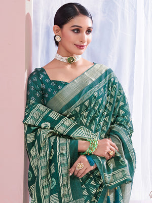 Blue Dola Silk Saree With Blouse Piece