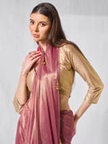 Solid Tissue Saree with Hanging With Blouse Piece