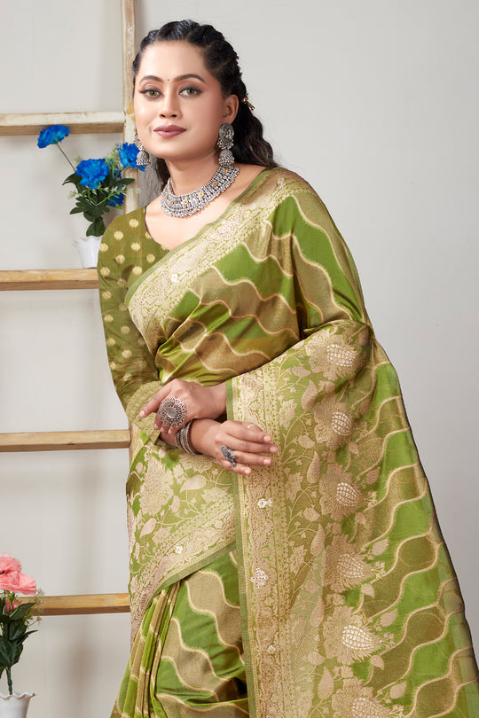 Heena Green Organza Saree