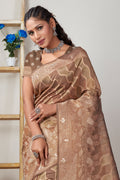 Light Brown Organza Saree