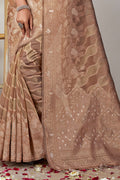 Light Brown Organza Saree