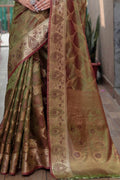 Heena Green Banarasi Silk Saree