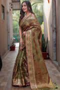 Heena Green Banarasi Silk Saree