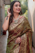 Heena Green Banarasi Silk Saree