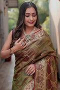 Heena Green Banarasi Silk Saree