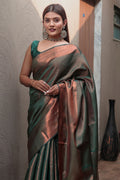 Emerald Green Kanjivaram Silk Saree