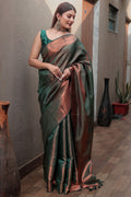 Emerald Green Kanjivaram Silk Saree