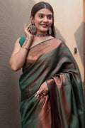 Emerald Green Kanjivaram Silk Saree