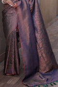 Navy Blue Kanjivaram Silk Saree
