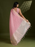 Soft Silk Saree Featuring Beautiful Checks Zari Weaving