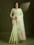 Soft Silk Saree Featuring Beautiful Checks Zari Weaving