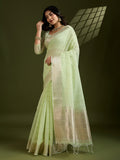 Soft Silk Saree Featuring Beautiful Checks Zari Weaving