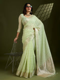 Soft Silk Saree Featuring Beautiful Checks Zari Weaving