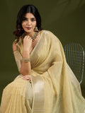 Soft Silk Saree Featuring Beautiful Checks Zari Weaving
