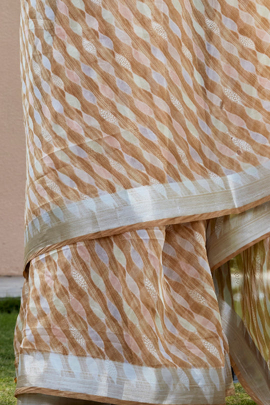 Tortilla Brown Organza Saree