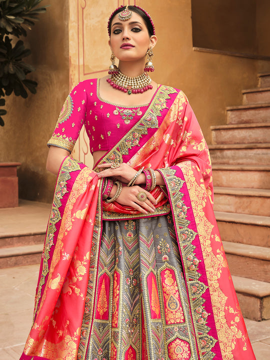 Hot Pink Lehenga Choli