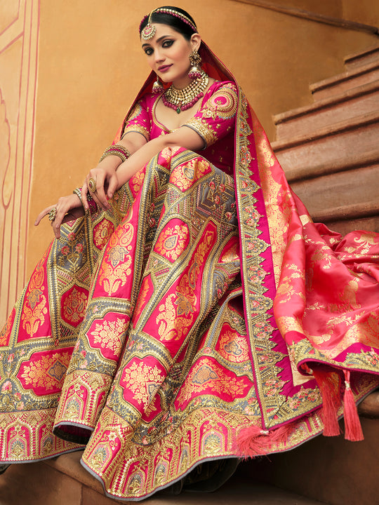 Hot Pink Lehenga Choli