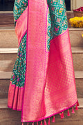 Seafoam Green Patola Saree