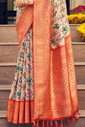 Tan Beige Patola Saree