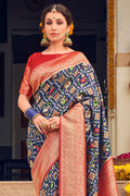 Indigo Blue Patola Saree