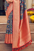 Indigo Blue Patola Saree