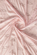 Cream Pink Satin Saree