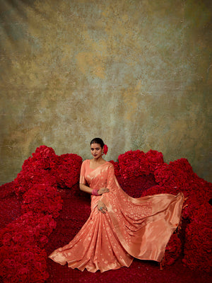 Georgette Banarasi Saree With Blouse Piece